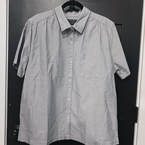 Dockers Womens Regular Fit Short Sleeve Button Down Shirt Size XL